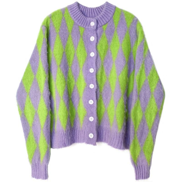 IU BUTTON KNIT SWEATER-Cosmique Studio-aesthetic-clothing-store IU BUTTON KNIT SWEATER-Cosmique Studio-aesthetic-clothing-store