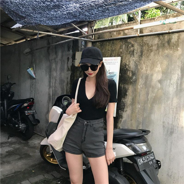 INDIE AESTHETIC SEXY DENIM SHORTS-Cosmique Studio-Aesthetic Clothing Store