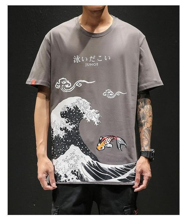 WAVE PRINT MEN TEE-Cosmique Studio-Aesthetic Clothing Store WAVE PRINT MEN TEE-Cosmique Studio-Aesthetic Clothing Store