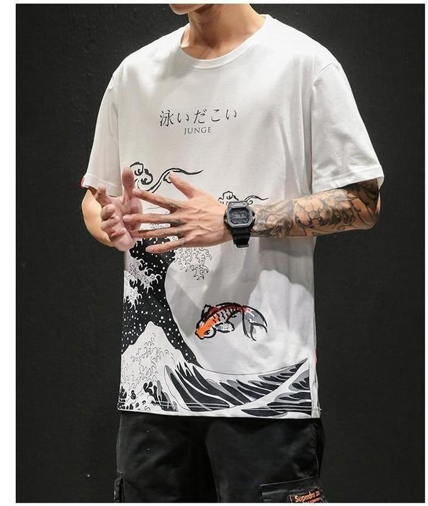 WAVE PRINT MEN TEE-Cosmique Studio-Aesthetic Clothing Store WAVE PRINT MEN TEE-Cosmique Studio-Aesthetic Clothing Store