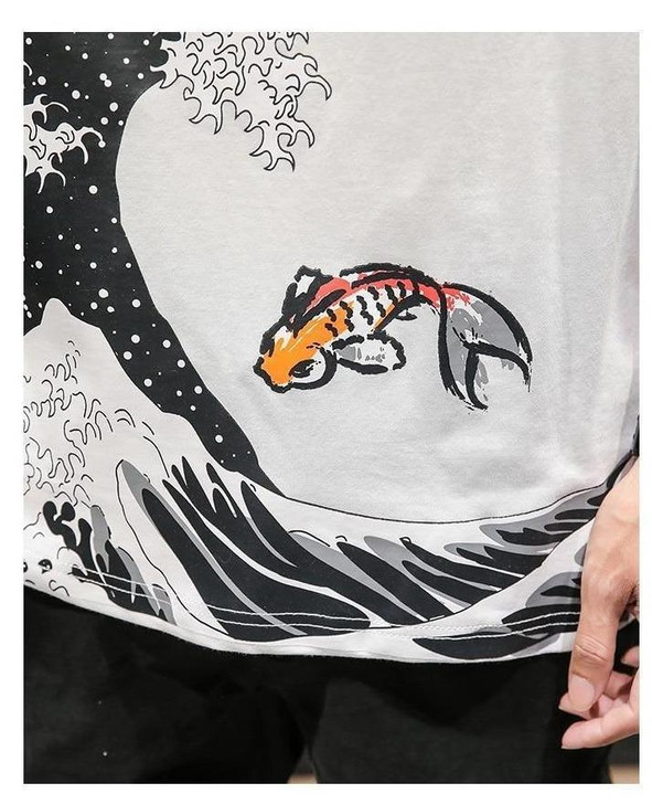 WAVE PRINT MEN TEE-Cosmique Studio-Aesthetic Clothing Store WAVE PRINT MEN TEE-Cosmique Studio-Aesthetic Clothing Store