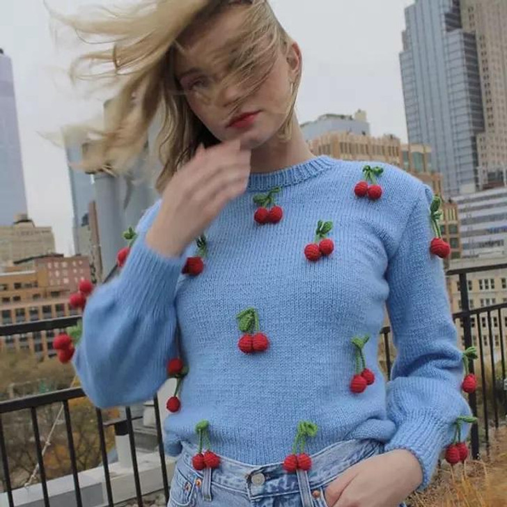 BEST CHERRY SWEATER-Cosmique Studio-aesthetic-clothing-store