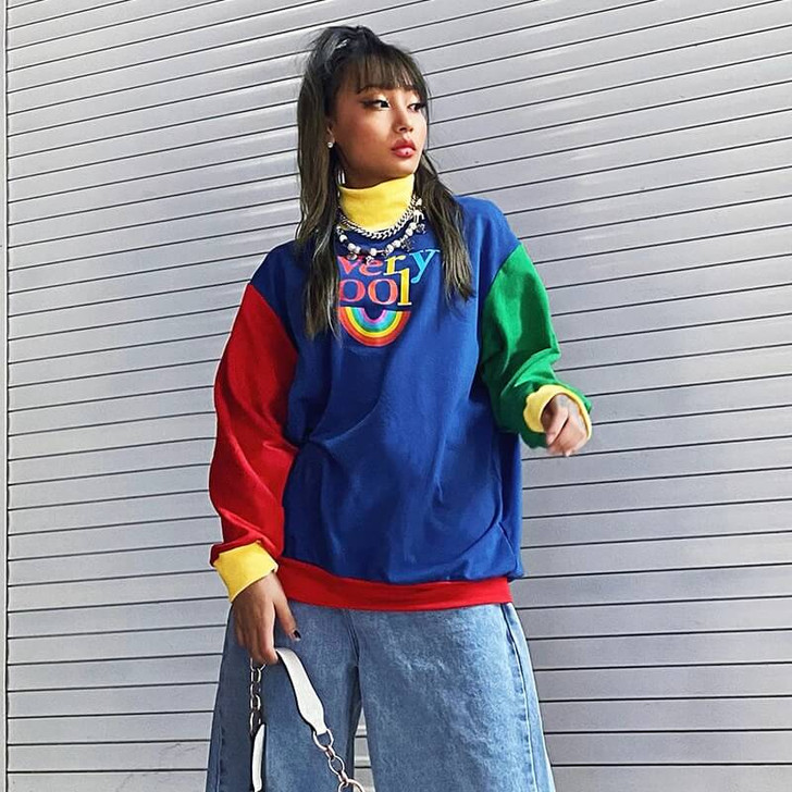 VERY COOL RAINBOW SWEATSHIRT-Cosmique Studio-aesthetic-clothing-store VERY COOL RAINBOW SWEATSHIRT-Cosmique Studio-aesthetic-clothing-store