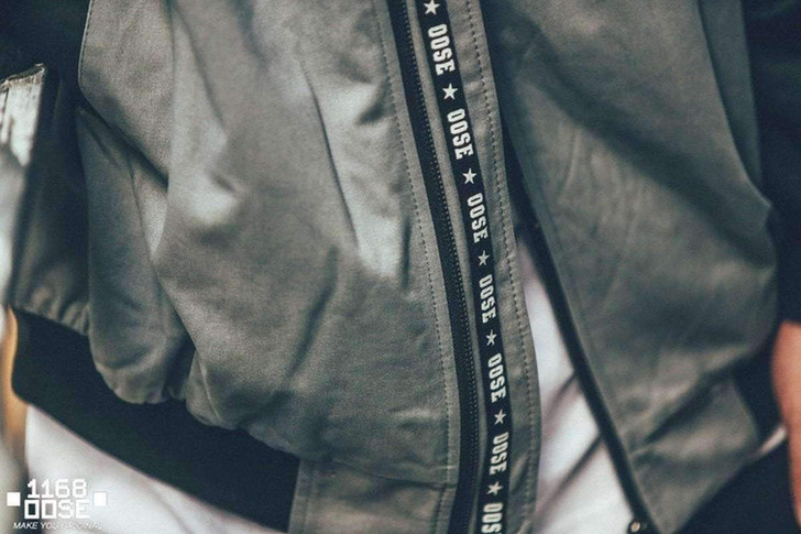 kodak bomber jacket in gray kodak bomber jacket in gray