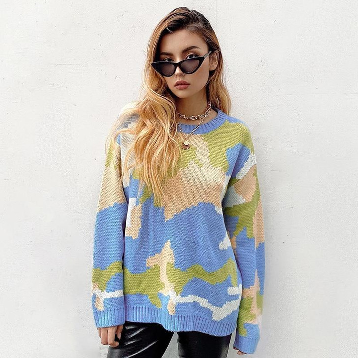 CHIC AUTUMN KNITTED SWEATER-Cosmique Studio-aesthetic-clothing-store