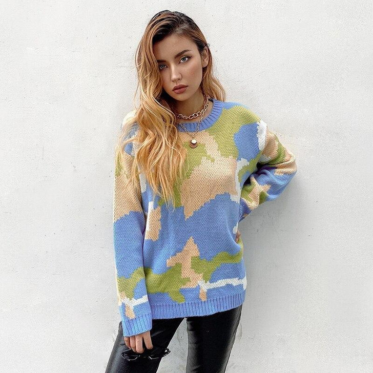 CHIC AUTUMN KNITTED SWEATER-Cosmique Studio-aesthetic-clothing-store