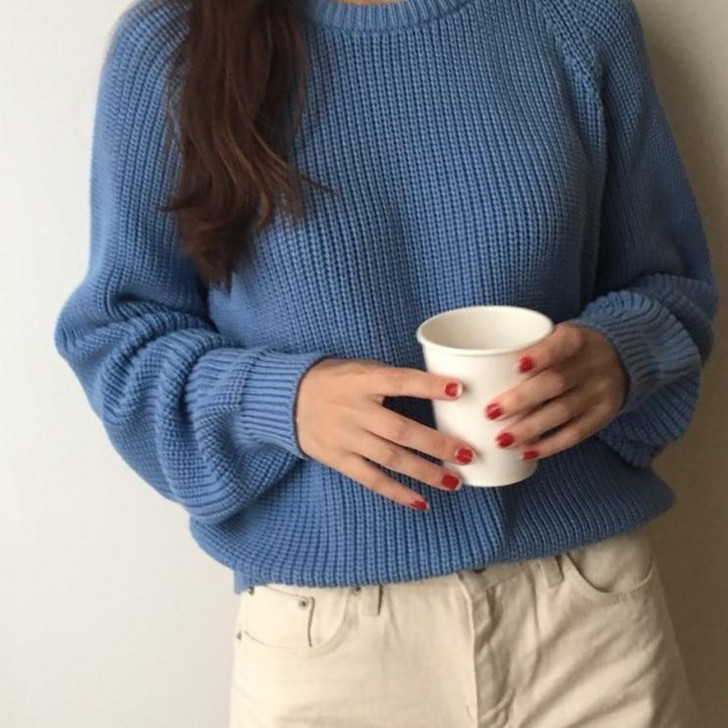 KOREAN STYLE SOFT SOLID SWEATER-Cosmique Studio-aesthetic-clothing-store KOREAN STYLE SOFT SOLID SWEATER-Cosmique Studio-aesthetic-clothing-store