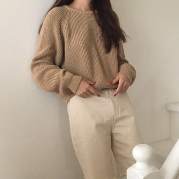 KOREAN STYLE SOFT SOLID SWEATER-Cosmique Studio-aesthetic-clothing-store KOREAN STYLE SOFT SOLID SWEATER-Cosmique Studio-aesthetic-clothing-store