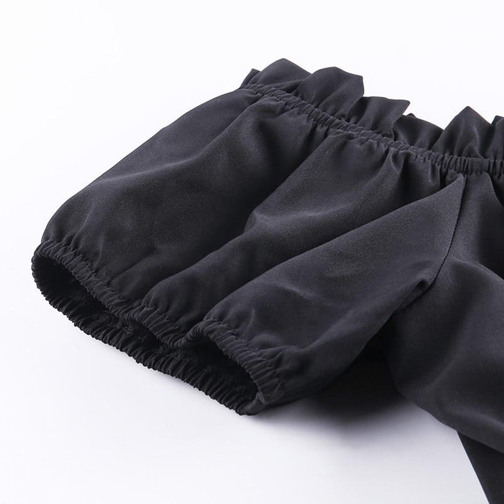 GOTHIC BLACK SEXY MINI DRESS-aesthetic-clothing-cosmiquestudio.com