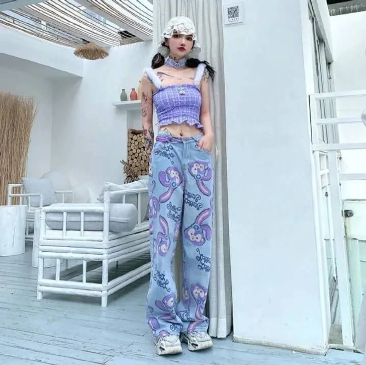 KAWAII XUANYA STYLE TRENDY PANTS-aesthetic-clothing-cosmiquestudio.com