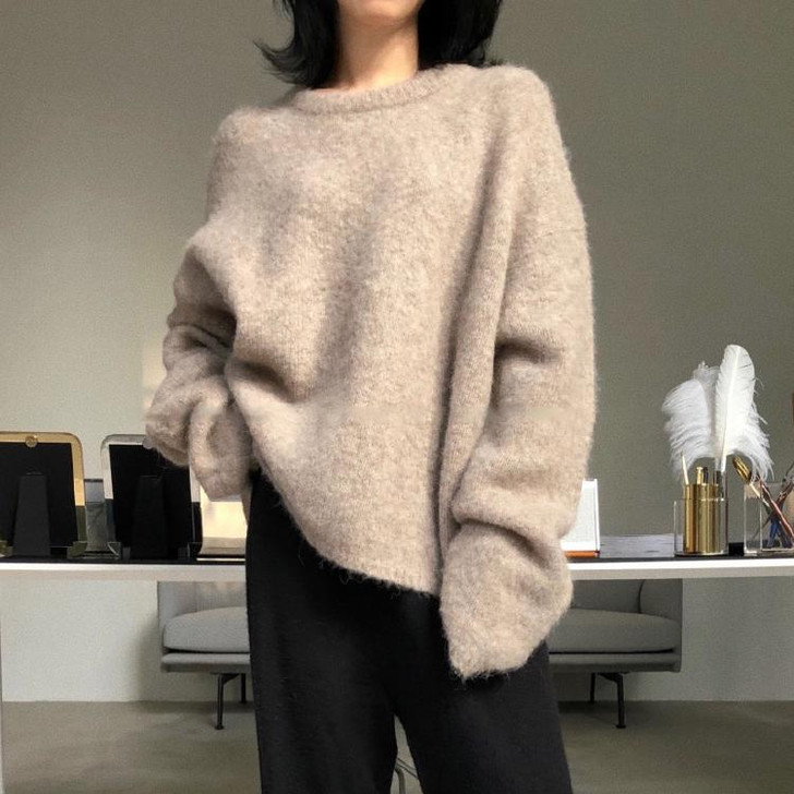 KOREAN CASHMERE COZY SWEATER - Cosmique Studio - Aesthetic Outfits
