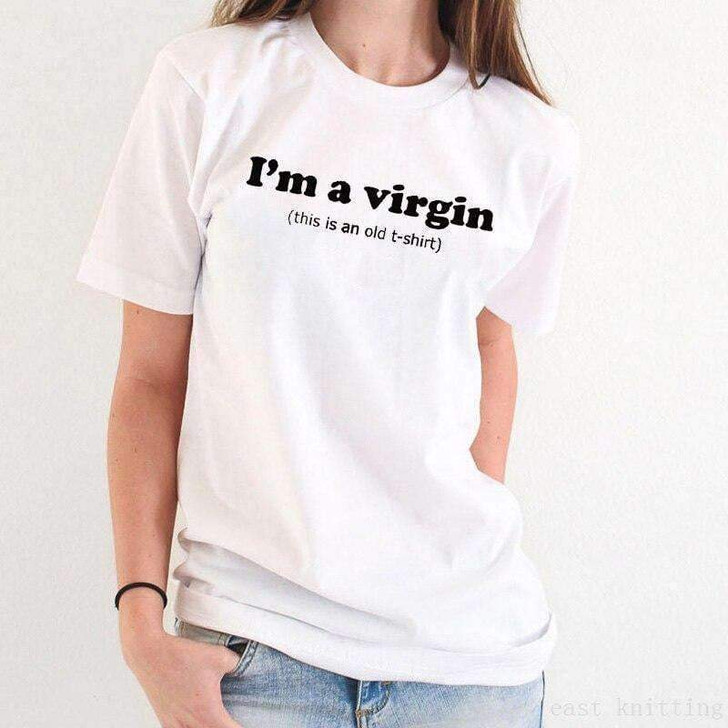 i'm a virgin (this is an old t-shirt) tee in white
