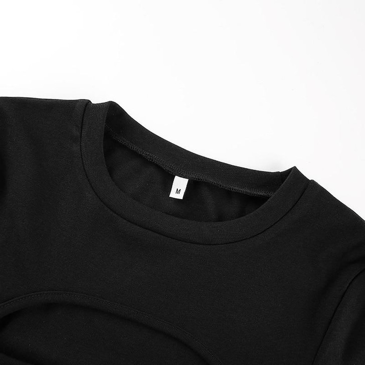 GOTHIC CRISS CROSS CROP TOP - Cosmique Studio - Aesthetic Outfits