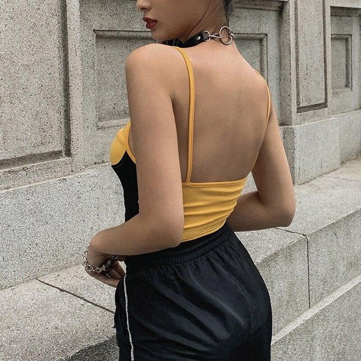 GOTH QUENTIN TARANTINO CROP TOP - Cosmique Studio - Aesthetic Outfits