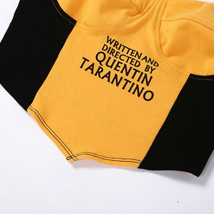 GOTH QUENTIN TARANTINO CROP TOP - Cosmique Studio - Aesthetic Outfits