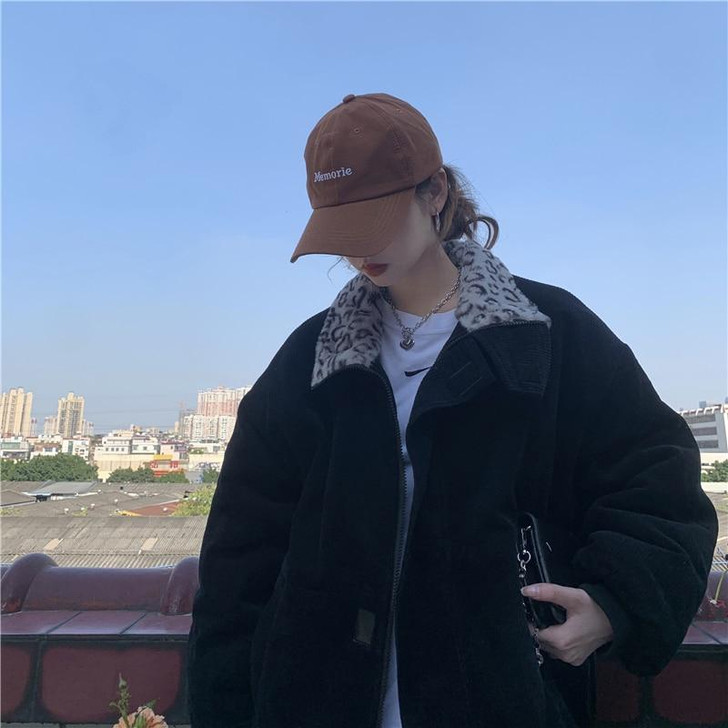 Y2K LEOPARD CORDUROY JACKET - Cosmique Studio - Aesthetic Outfits Y2K LEOPARD CORDUROY JACKET - Cosmique Studio - Aesthetic Outfits