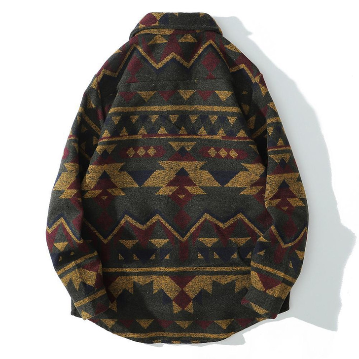 RETRO WARM MEN SHIRT - Cosmique Studio - Aesthetic Outfits RETRO WARM MEN SHIRT - Cosmique Studio - Aesthetic Outfits