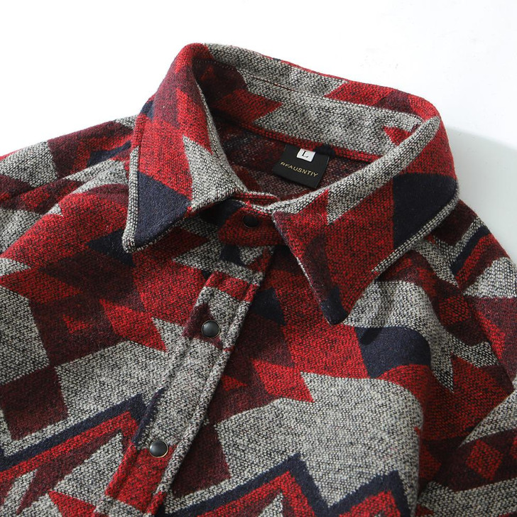 RETRO WARM MEN SHIRT - Cosmique Studio - Aesthetic Outfits RETRO WARM MEN SHIRT - Cosmique Studio - Aesthetic Outfits