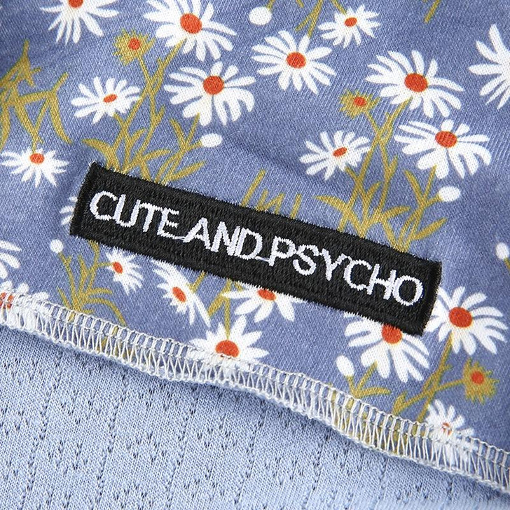 Y2K CUTE AND PSYCHO CROP TOP - Cosmique Studio - Aesthetic Outfits