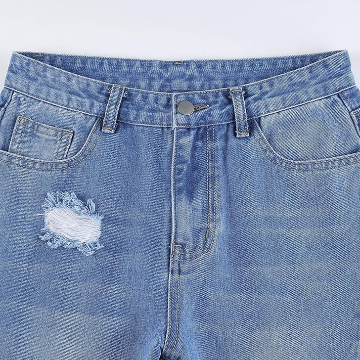Y2K RIPPED FLARE JEANS - Cosmique Studio - Aesthetic Outfits Y2K RIPPED FLARE JEANS - Cosmique Studio - Aesthetic Outfits