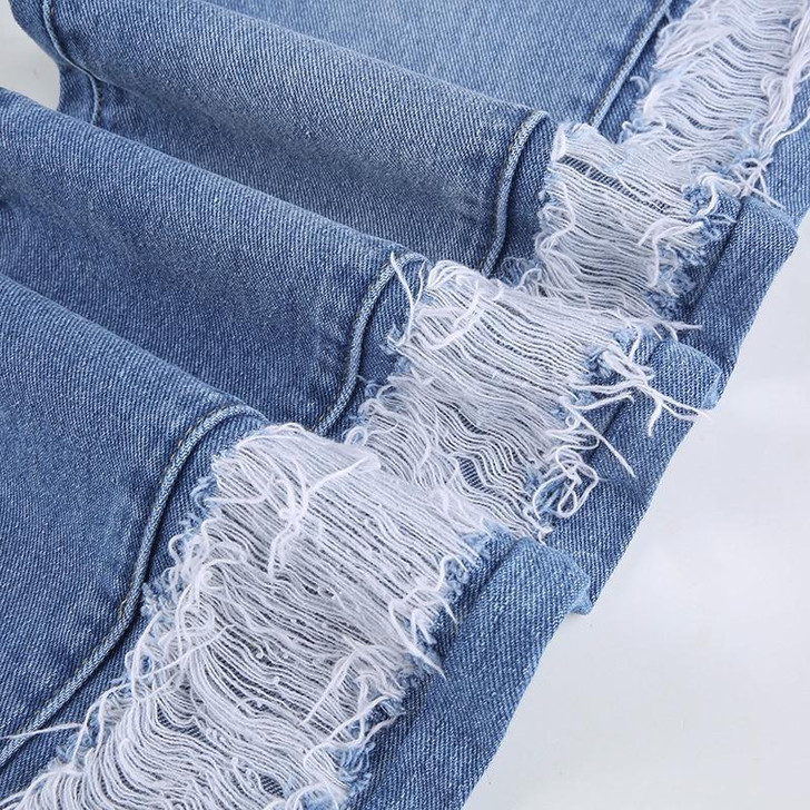 Y2K RIPPED FLARE JEANS - Cosmique Studio - Aesthetic Outfits Y2K RIPPED FLARE JEANS - Cosmique Studio - Aesthetic Outfits