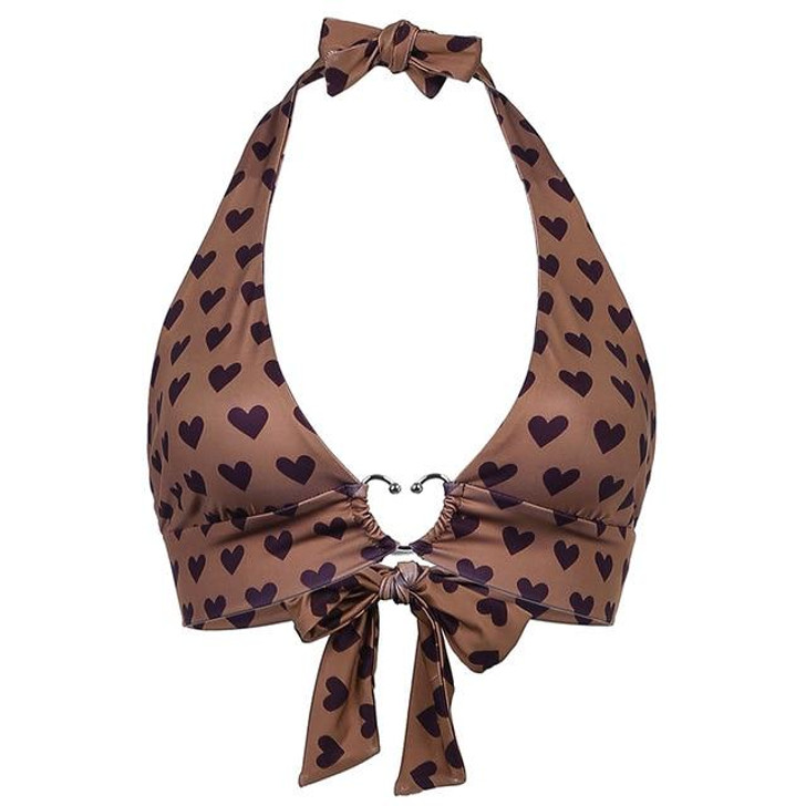 KAWAII HEART BUSTIER CROP TOP - Cosmique Studio - Aesthetic Outfits