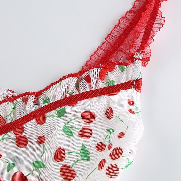 Y2K CHERRY CROP TOP - Cosmique Studio - Aesthetic Outfits Y2K CHERRY CROP TOP - Cosmique Studio - Aesthetic Outfits