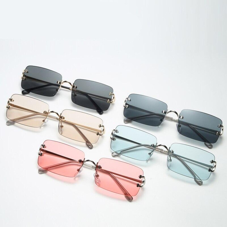 COOL GIRL RECTANGLE SUNGLASSES - Cosmique Studio - Aesthetic Outfits
