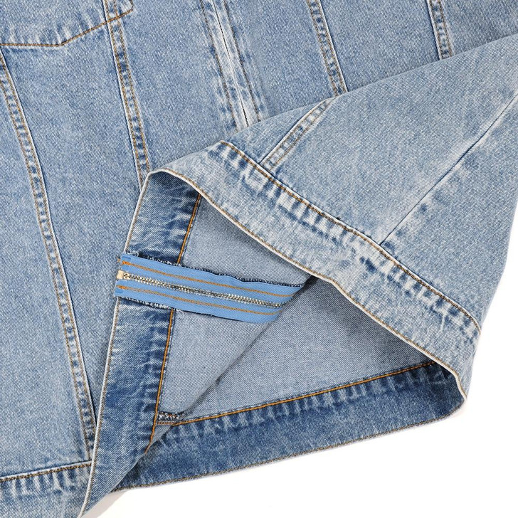 INDIE AESTHETIC ZIPPER DENIM JACKET - Cosmique Studio - Aesthetic Outfits INDIE AESTHETIC ZIPPER DENIM JACKET - Cosmique Studio - Aesthetic Outfits