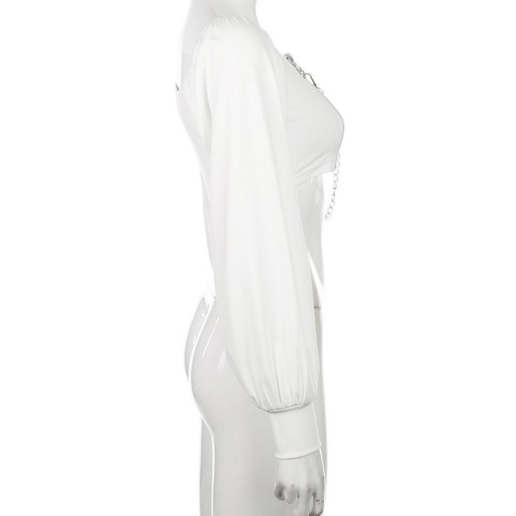 EDGY DOUBLE ZIPPER CROP TOP - Cosmique Studio - Aesthetic Outfits