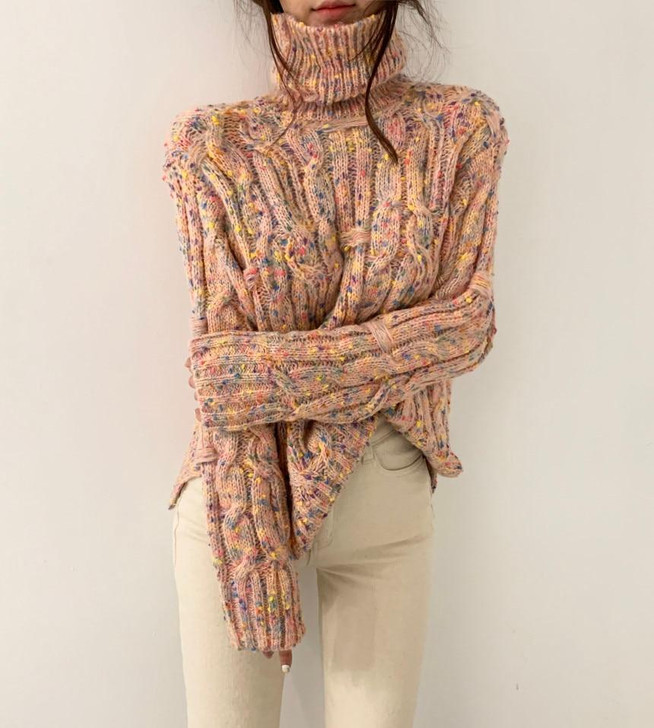 SOFT GIRL TURTLENECK SWEATER - Cosmique Studio - Aesthetic Outfits SOFT GIRL TURTLENECK SWEATER - Cosmique Studio - Aesthetic Outfits