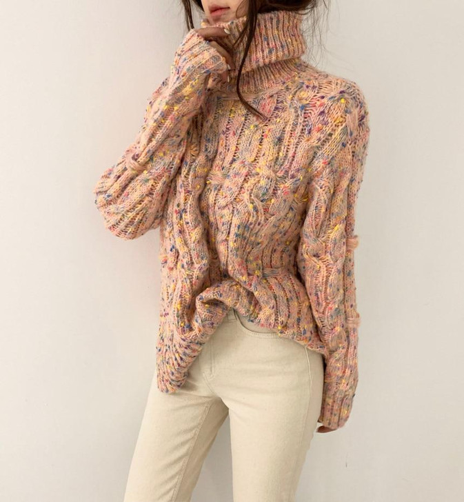 SOFT GIRL TURTLENECK SWEATER - Cosmique Studio - Aesthetic Outfits SOFT GIRL TURTLENECK SWEATER - Cosmique Studio - Aesthetic Outfits