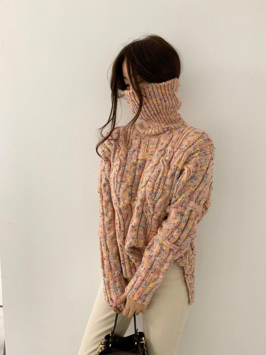 SOFT GIRL TURTLENECK SWEATER - Cosmique Studio - Aesthetic Outfits SOFT GIRL TURTLENECK SWEATER - Cosmique Studio - Aesthetic Outfits