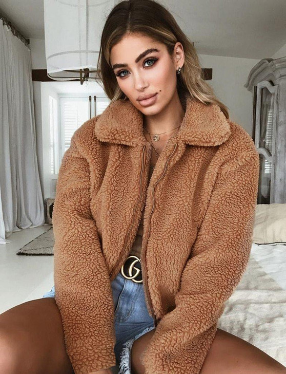 VSCO GIRL TEDDY COAT - Cosmique Studio