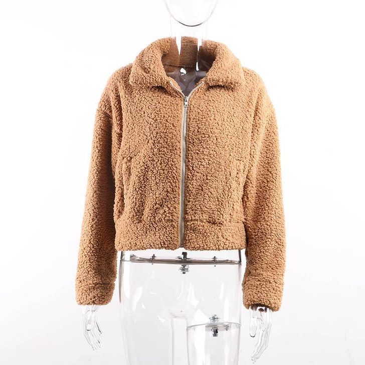 VSCO GIRL TEDDY COAT - Cosmique Studio - Aesthetic Outfits