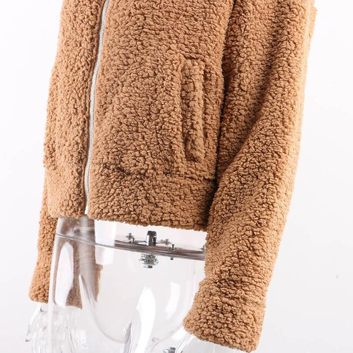 VSCO GIRL TEDDY COAT - Cosmique Studio - Aesthetic Outfits