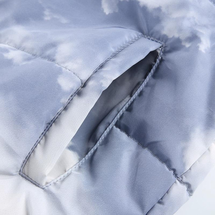 KOREAN TIE DYE CROPPED JACKET - Cosmique Studio - Aesthetic Outfits