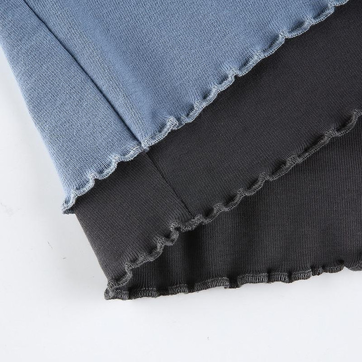 Y2K ROCK MORE PATCHWORK CROP TOP - Cosmique Studio - Aesthetic Outfits