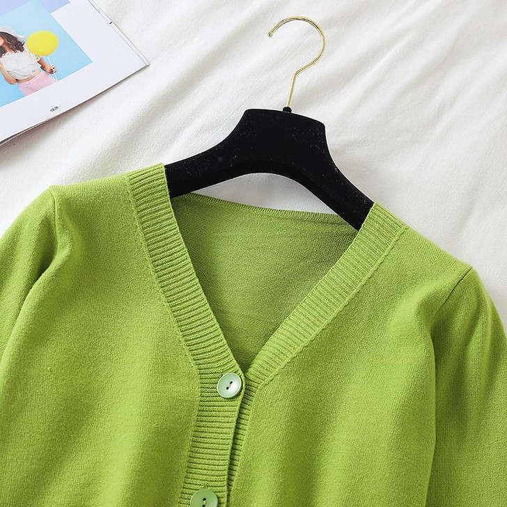 INDIE AESTHETIC CROP CARDIGAN SWEATER - Cosmique Studio - Aesthetic Clothes