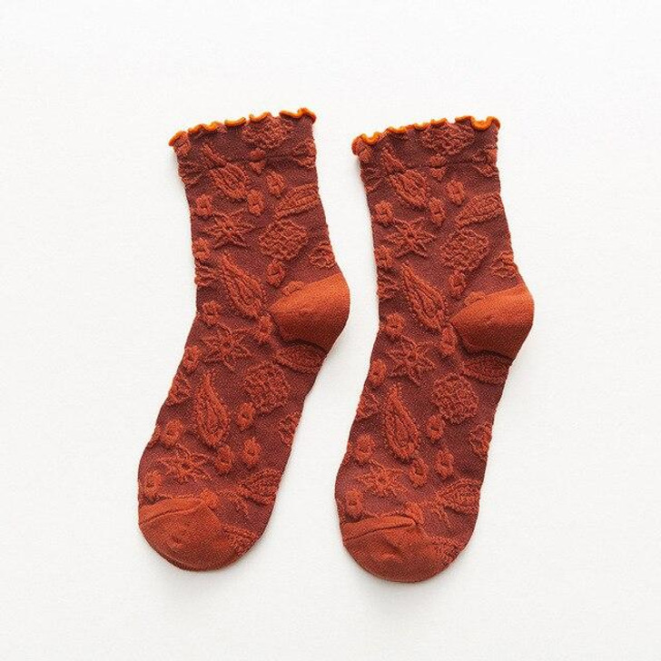 RETRO CUTE FLORAL SOCKS - Cosmique Studio - Aesthetic Clothes RETRO CUTE FLORAL SOCKS - Cosmique Studio - Aesthetic Clothes