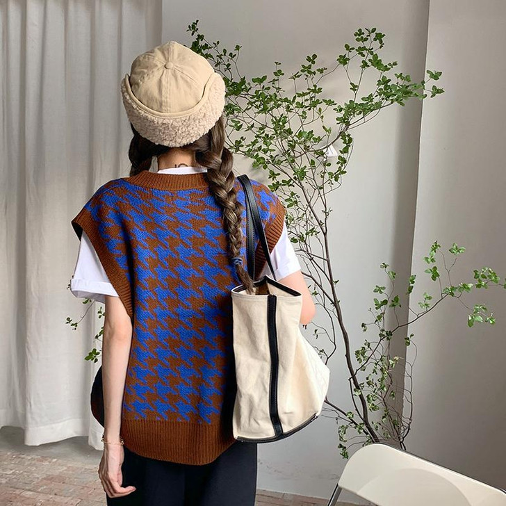 AESTHETIC KNITTED LOOSE SWEATER - Cosmique Studio - Aesthetic Clothes AESTHETIC KNITTED LOOSE SWEATER - Cosmique Studio - Aesthetic Clothes