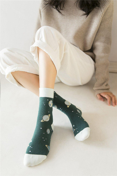 INDIE AESTHETIC PLANET SOCKS - Cosmique Studio - Aesthetic Clothes INDIE AESTHETIC PLANET SOCKS - Cosmique Studio - Aesthetic Clothes