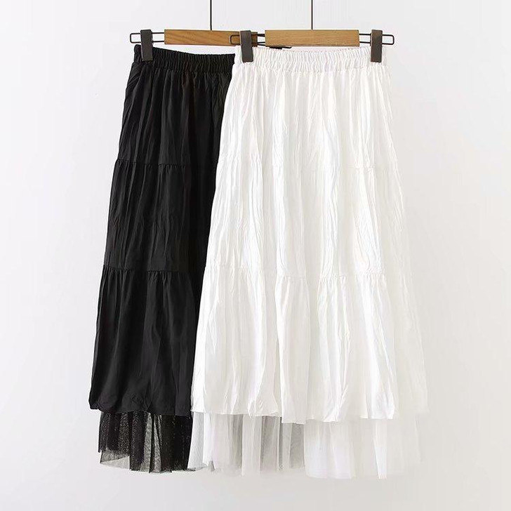 GRUNGE RUFFLES MIDI SKIRT - Cosmique Studio - Aesthetic Clothes GRUNGE RUFFLES MIDI SKIRT - Cosmique Studio - Aesthetic Clothes
