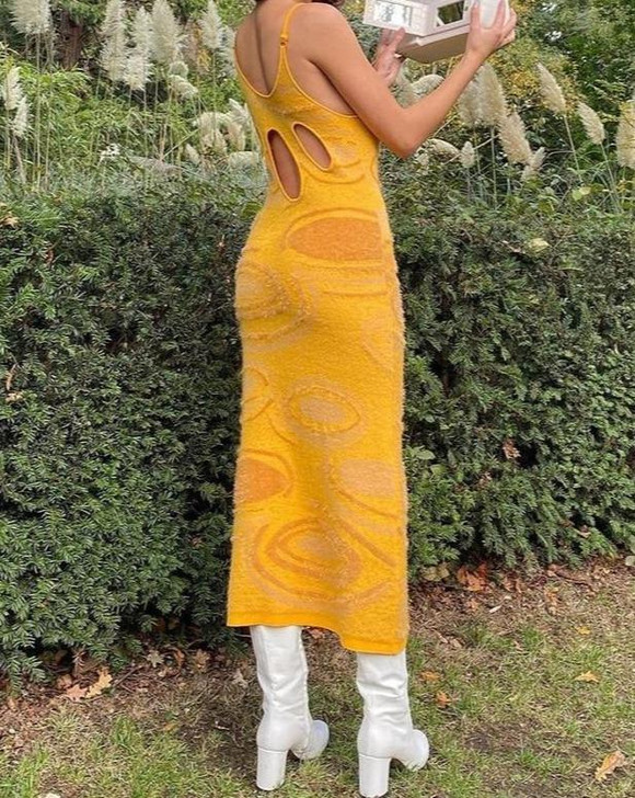 INDIE WAVE KNITTED BODYCON MIDI DRESS - Cosmique Studio - Aesthetic Clothes INDIE WAVE KNITTED BODYCON MIDI DRESS - Cosmique Studio - Aesthetic Clothes