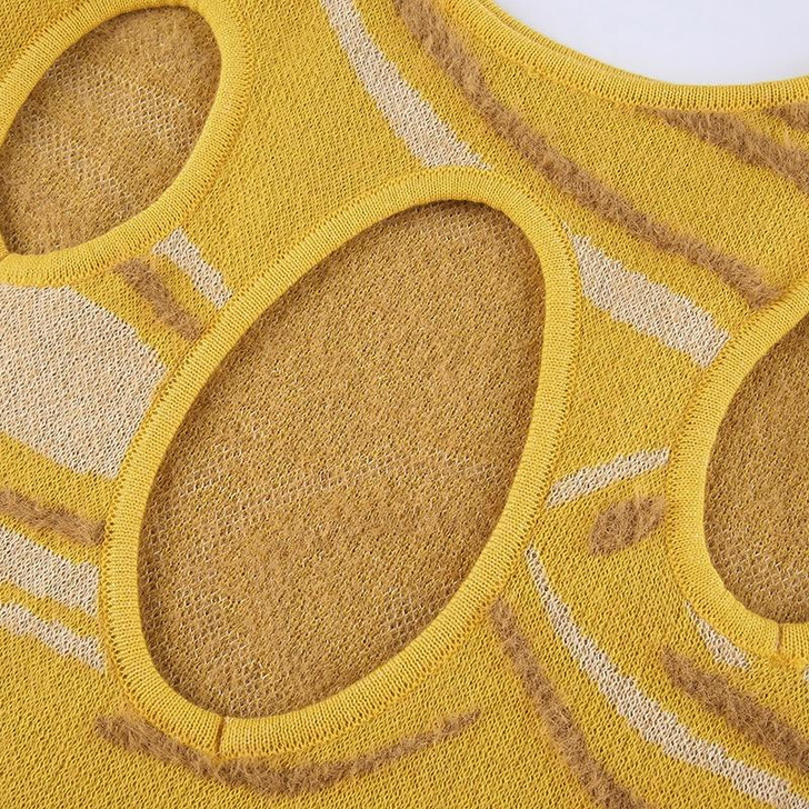 INDIE WAVE KNITTED BODYCON MIDI DRESS - Cosmique Studio - Aesthetic Clothes INDIE WAVE KNITTED BODYCON MIDI DRESS - Cosmique Studio - Aesthetic Clothes
