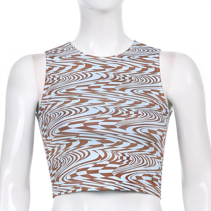 Y2K AESTHETIC WAVE CROP TOP - Cosmique Studio - Aesthetic Clothes Y2K AESTHETIC WAVE CROP TOP - Cosmique Studio - Aesthetic Clothes