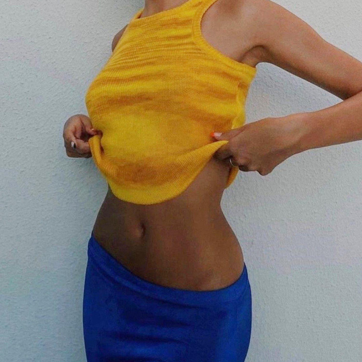 INDIE AESTHETIC KNITTED TANK TOP - Cosmique Studio - Aesthetic Clothes INDIE AESTHETIC KNITTED TANK TOP - Cosmique Studio - Aesthetic Clothes