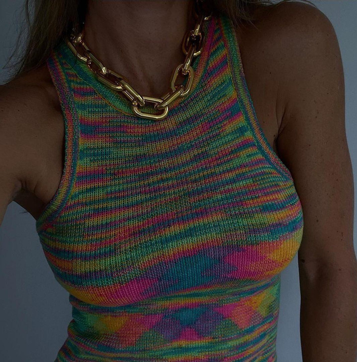 INDIE AESTHETIC KNITTED TANK TOP - Cosmique Studio - Aesthetic Clothes INDIE AESTHETIC KNITTED TANK TOP - Cosmique Studio - Aesthetic Clothes