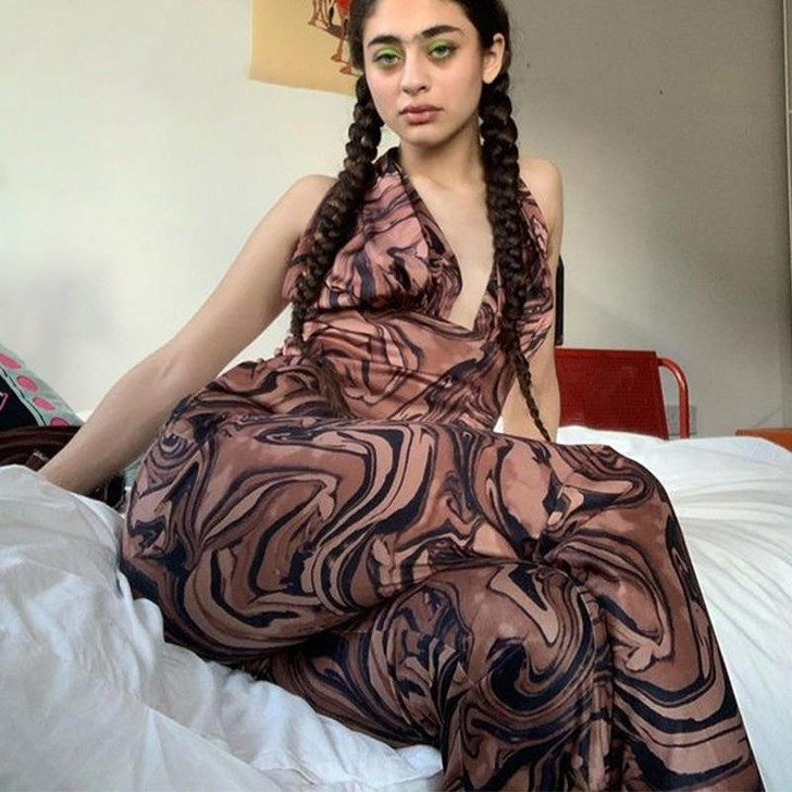 INDIE AESTHETIC WAVE BACKLESS TOP - Cosmique Studio - Aesthetic Clothes