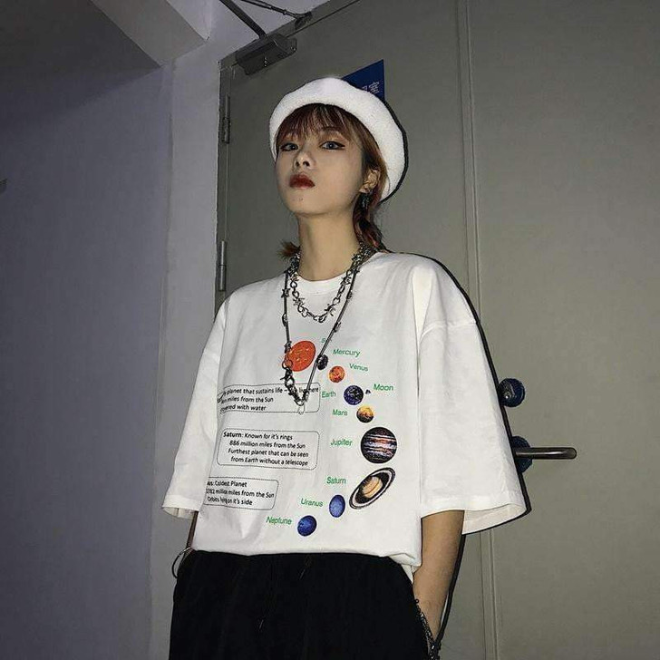 solar system white tee with pictures of planets and their descriptions solar system white tee with pictures of planets and their descriptions